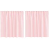 vidaXL Voile zavese z zankami 2 kosa svetlo roza 140x140 cm, (5000298322) Cene