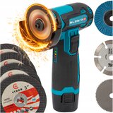  Set 12v 78mm akumulatorska kutna brusilica m5 2x 1.5ah | shoptok.hr