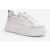 CheBello Leather Women's Sneakers with Bracelet 4406 White | Shoptok.si