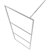 Pregrada za tu&amp;scaron; s policom krom 100x195 cm staklo ESG i aluminij Slike