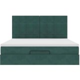  Otomanski posteljni okvir z vzmetnicami zelen 180x200cm žamet, (21653404) | Shoptok.si