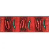 KUHINJSKI TEKAČ Hot Chilli 60/180 cm potiskano siva, zelena, rdeča