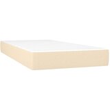  Krevet s oprugama i madracem krem 100 x 200 cm od tkanine | shoptok.hr