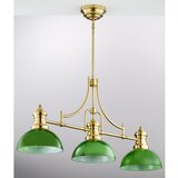 Jupiter 2074 - Luster na šipci PLATINO 3xE27/15W/230V zelena/zlatna | Eponuda.com