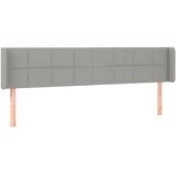  Uzglavlje s ušima svjetlosivo 183x16x78/88 cm od tkanine | shoptok.hr
