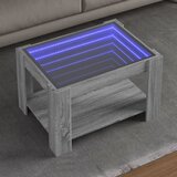 vidaXL Stolić za kavu LED boja hrasta 73x53x45 cm konstruirano drvo | shoptok.hr