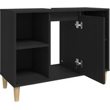 Ormarić za umivaonik crni 80 x 33 x 60 cm konstruirano drvo | shoptok.hr