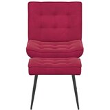  Stolica za opuštanje s osloncem za noge boja vina baršunasta | shoptok.hr