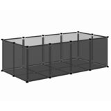  Kavez za male životinje crni 144 x 74 x 46,5 cm PP i čelik | shoptok.hr