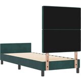 vidaXL Postelja Temno Zelena 80x200 cm Žamet, (22049085) | Shoptok.si