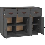  Komoda siva 100 x 40 x 75 cm od masivne borovine | shoptok.hr