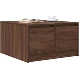 vidaXL Kavna mizica s predali rjav hrast 70,5x70x40 cm | Shoptok.si