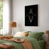  Slika - Symmetry of Shapes (1-part) - Graphic Motif in Black Shade 40x60 U crnom drvenom okviru | shoptok.hr