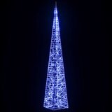 vidaXL Akrilni ukrasni stožac s LED svjetlima plavi 120 cm | shoptok.hr