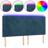  LED uzglavlje tamnoplavo 160x5x118/128 cm baršunasto | shoptok.hr