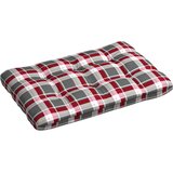 vidaXL Blazina za kavč iz palet rdeč karo vzorec 120x80x10 cm Cene