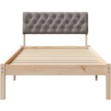  Okvir kreveta Smeđa i taupe 90 x 200 cm Masivna borovina | shoptok.hr
