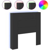Maison Chic posteljno vzglavje - vzglavna omarica - nočna omarica led črna 100x16,5x103,5 cm, (21704029) Cene