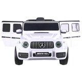 dečiji džip Mercedes G63 sa mekim gumama i kožnim sedištem - Beli