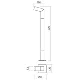  Redo 90512 - Spoljašnja LED svetiljka WOODY, 10W/230V, IP54, antracit | Eponuda.com