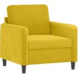  Fotelja s tabureom žuta 60 cm baršunasta | Eponuda.ba