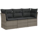 Maison Chic Seti vrtnega pohištva - Vrtna garnitura - Vrtni pohištvo set 3-delna z blazinami siv poli ratan, (21811191) | Shoptok.si