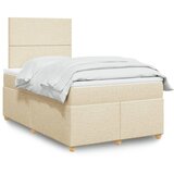  s oprugama i madracem krem 120 x 200 cm od tkanine | shoptok.hr