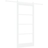 vidaXL drsna vrata z opremo belih 93x202 cm iz trdega lesa bora, notranja vrata z steklom 'ORKDAL'bela 93x202x4 cm | Shoptok.si