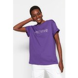 Trendyol T-Shirt - Purple - Relaxed Cene