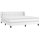  Box spring postelja z vzmetnico bela 180x200 cm umetno usnje, (20790649) | Shoptok.si