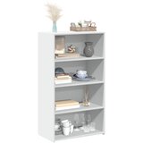  Visoka komoda bijela 70 x 41 x 124 cm od konstruiranog drva | shoptok.hr