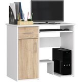 AKORD Jay Računalniška Miza, Bela/Hrast Sonoma, (5000333015) | Shoptok.si