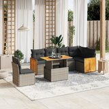  7-dijelni set vrtnih sofa sivi od poliratana | shoptok.hr