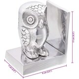 vidaXL držač za Knjige Set od 2 Srebrna Aluminij 7 x 9 x 11 cm | shoptok.hr