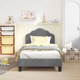  Otroški posteljni okvir z vznožjem Temno siva 80 x 160 cm Žamet, (5000104596) | Shoptok.si