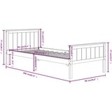  Okvir za krevet od masivne borovine tamnosmeđi 90 x 200 cm | shoptok.hr