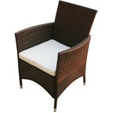  9-dijelni vrtni blagovaonski set od poliratana s jastucima smeđi Smeđa Dužina stola 190 cm | shoptok.hr