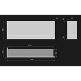 InFire - Ugaoni bio kamin 45x120 cm, 3 kW, crni | Eponuda.com