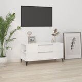 The Living Store TV omarica visok sijaj bela 102x44,5x50 cm inženirski les - TV Omarica, (21376438) Cene