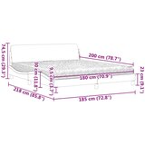 vidaXL Postelja z vzmetnico črna 180x200 cm blago | Shoptok.si