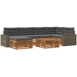  Set vanjskih sofa 7 kom. Prirodna i antracit | shoptok.hr