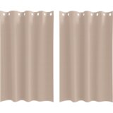 vidaXL Zavese z zavesami 2 pcs Taupe 175 x 140 cm Poliester | Shoptok.si