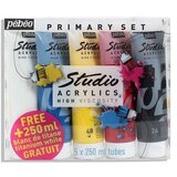  Akrilne boje Pebeo Studio Acrylic - osnovni set - 5 x 250 ml (Set) KORISTI SE | shoptok.hr