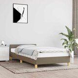  Okvir za krevet bez madraca smeđesivi 100 x 200 cm od tkanine Cijene