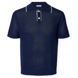 Selected Polo majice kratki rokavi Jesse Knit - Ocean Cavern/Birch Modra Cene