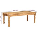 vidaXL Stolić za kavu Smeđa 100 x 55 x 40 cm masivno drvo manga | shoptok.hr