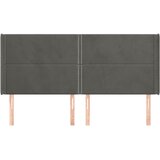  Uzglavlje s ušima tamnosivo 163x16x118/128 cm baršunasto | shoptok.hr
