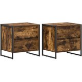  Noćni ormarić s ladicama 2 pcs Dimni hrast 50 x 39.5 x 50 cm | shoptok.hr