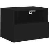 vidaXL Stenska TV omarica črna 40x30x30 cm iverna plošča | Shoptok.si
