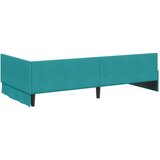 vidaXL Kotna postelja Turkizna 90 x 190 cm Samet in sodobno leseno | Shoptok.si